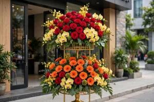 hoa khai trương nên chọn màu gì